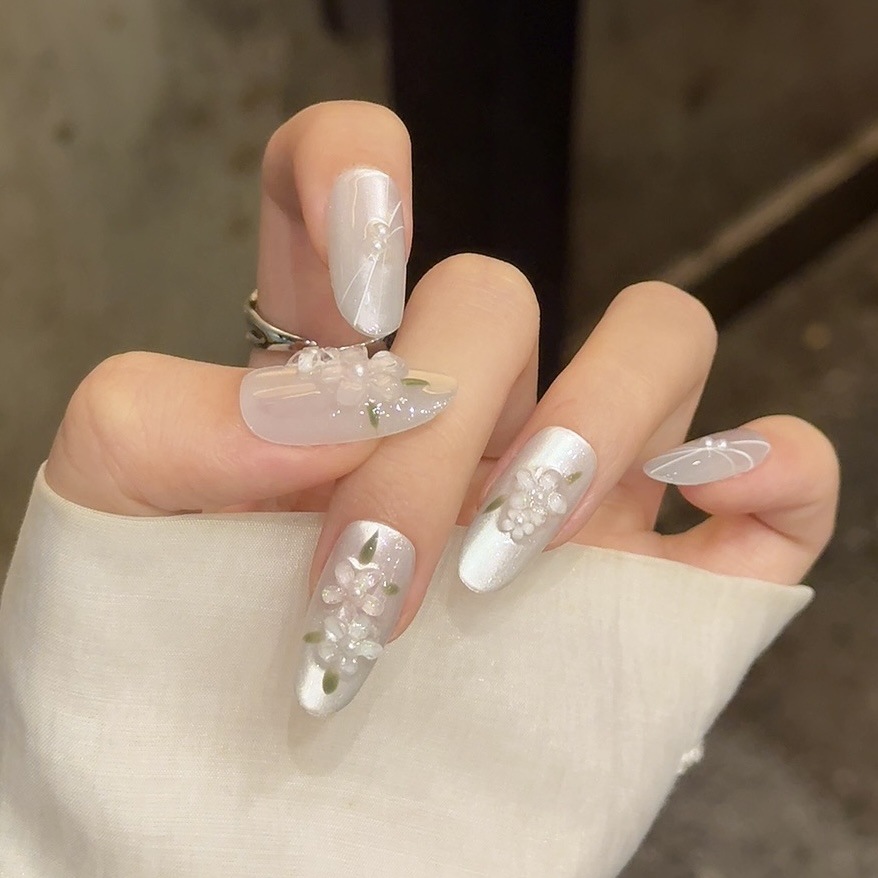 10pcs Glitter Sliver Press On  - Resin Art Design ulasan dan harga
