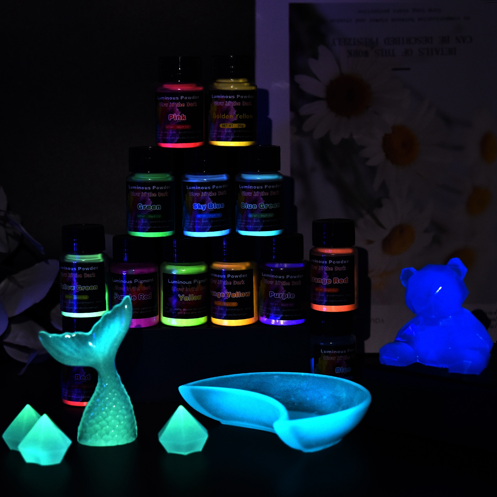 20g Luminous Glitter Powder Ph - Resin Art Pro ulasan dan harga