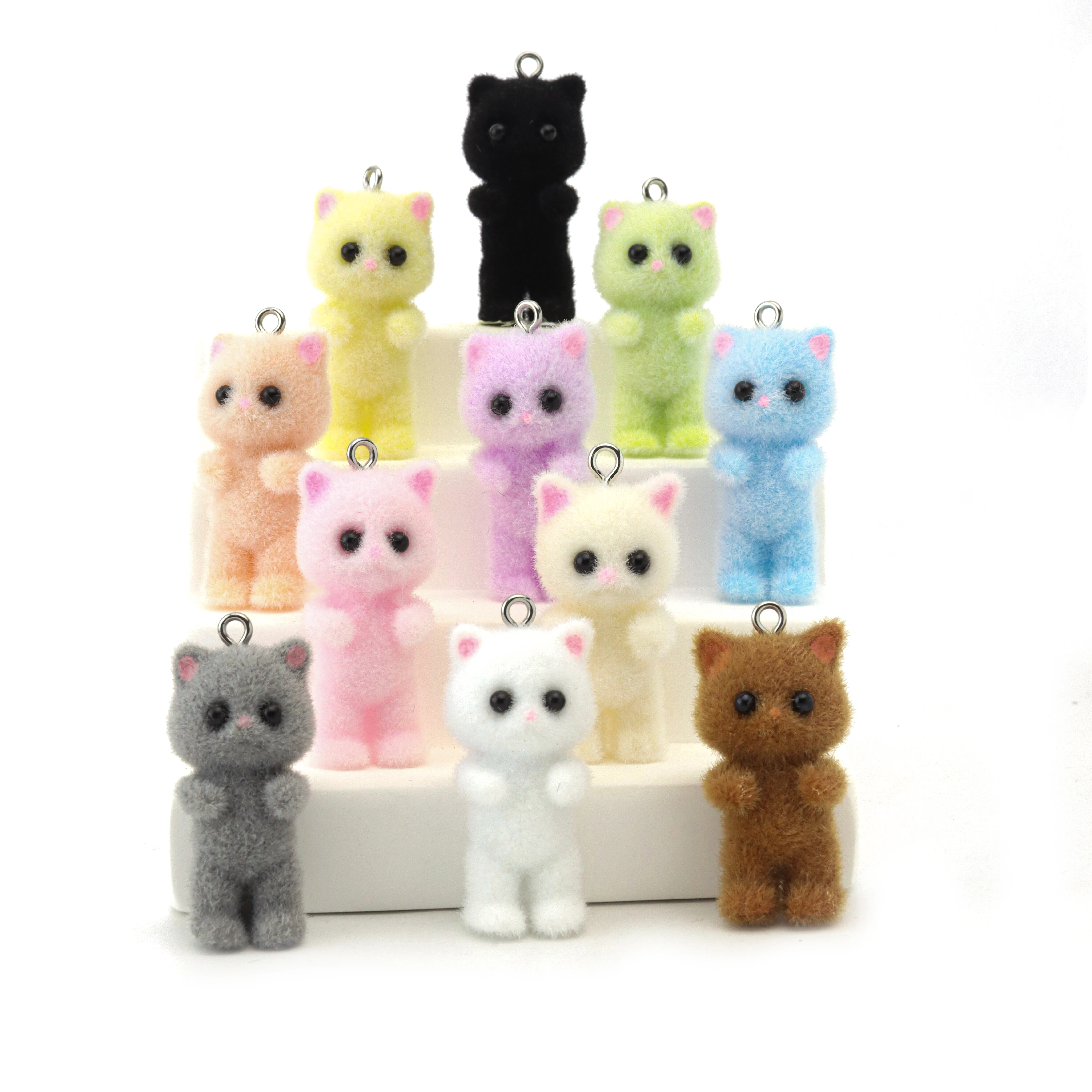 33PCS Cat Pendant Kawaii 3D Fl - Resin Art Craft ulasan dan harga