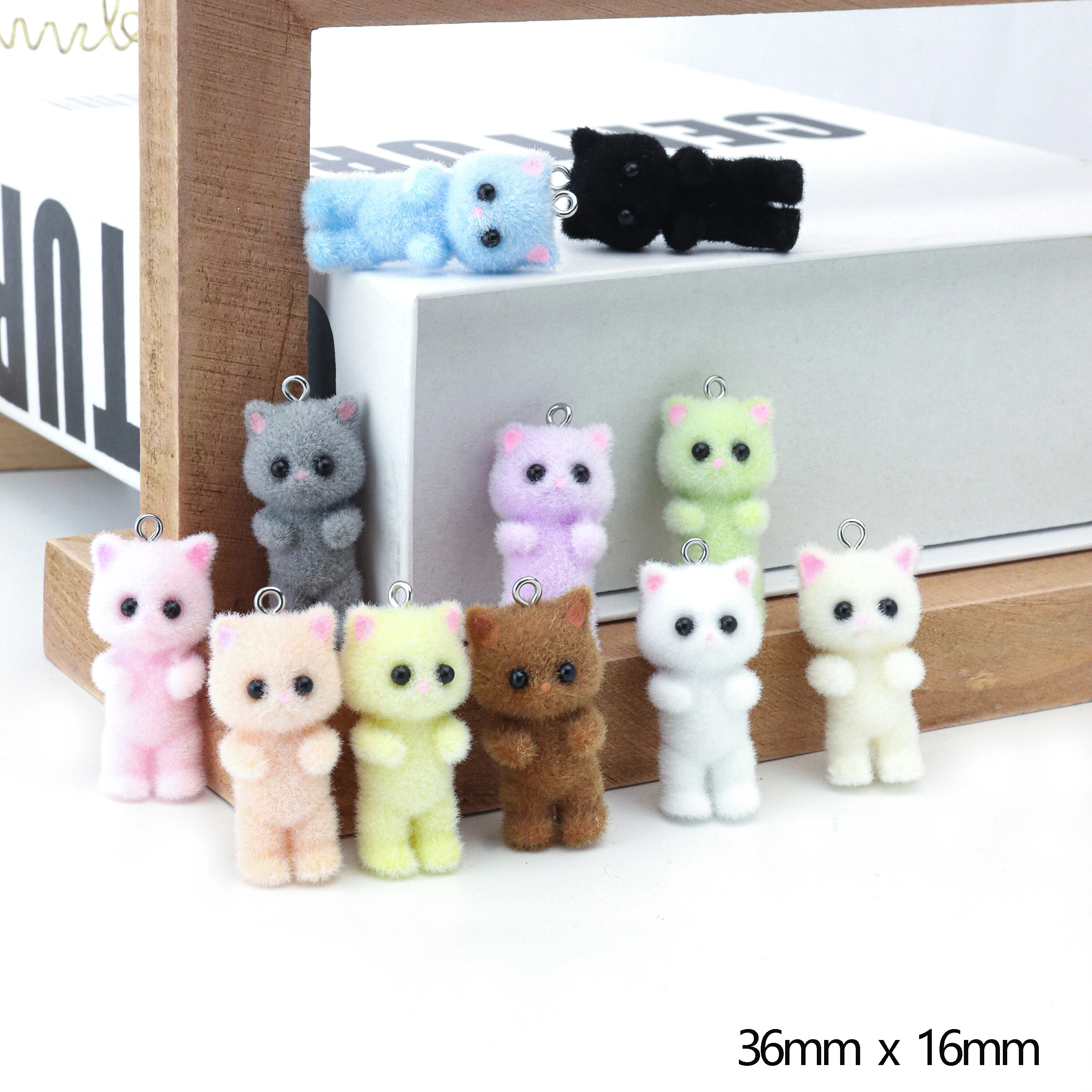 33PCS Cat Pendant Kawaii 3D Fl - Resin Art Craft ulasan dan harga