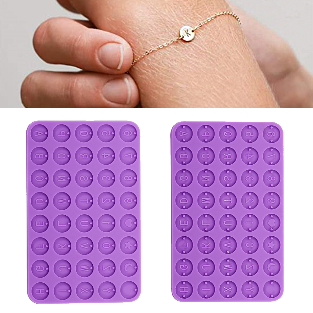 Letter Number Round Discs Sili - Resin Art Alphabet ulasan dan harga