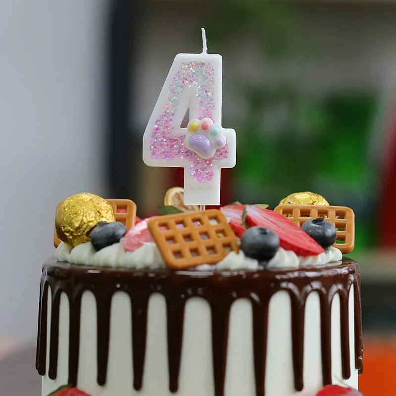 Creative Cute Cat Paw Cake Num - Resin Art Alphabet ulasan dan harga