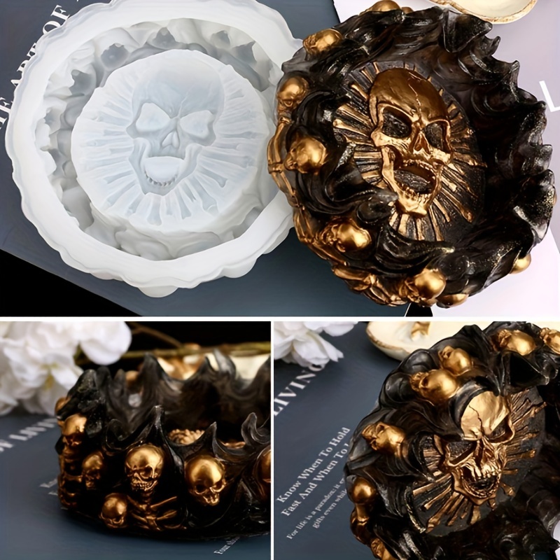 Ashtray mold, skull DIY craft  - Resin Art Guide ulasan dan harga