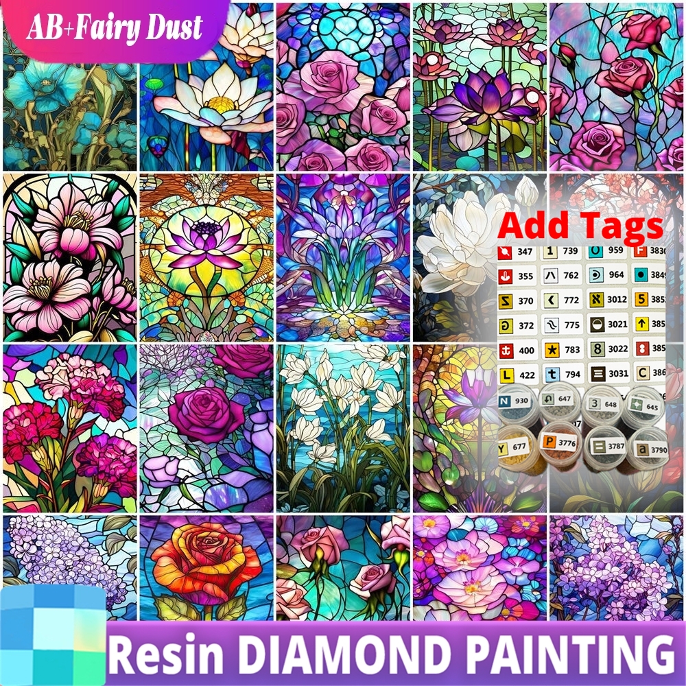 AB Fairy Dust Resin 5D DIY Dia - Resin Art With Rose ulasan dan harga