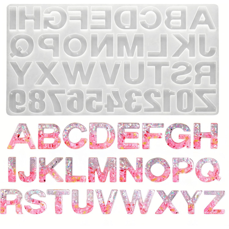 Resin Casting Silicone Letter  - Resin Art Alphabet ulasan dan harga