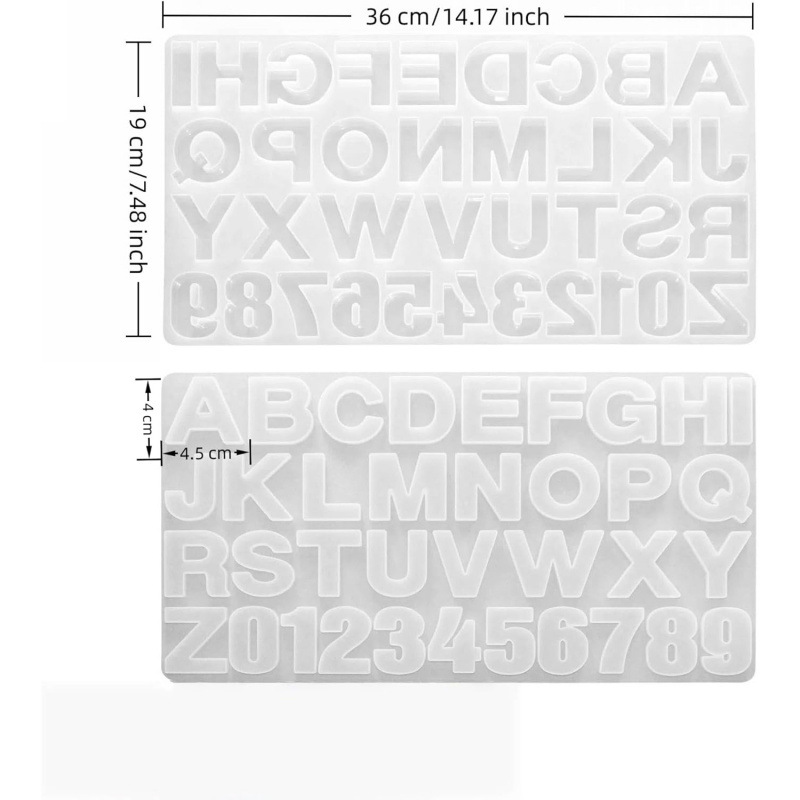 Resin Casting Silicone Letter  - Resin Art Alphabet ulasan dan harga