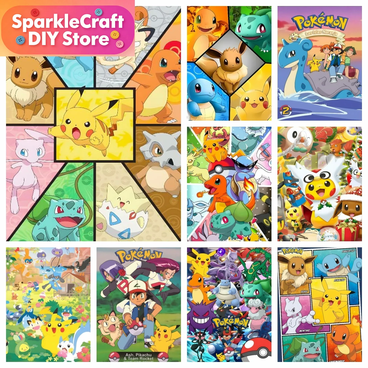 1pc frameless Cartoon Pokemon  - Resin Art Kit ulasan dan harga