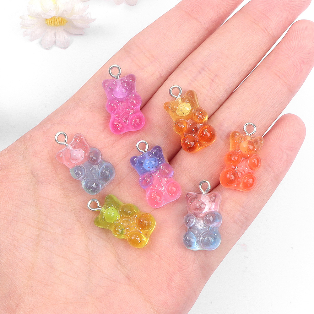 60pcs Dual Color Resin Bear Sh - Resin Art Craft ulasan dan harga