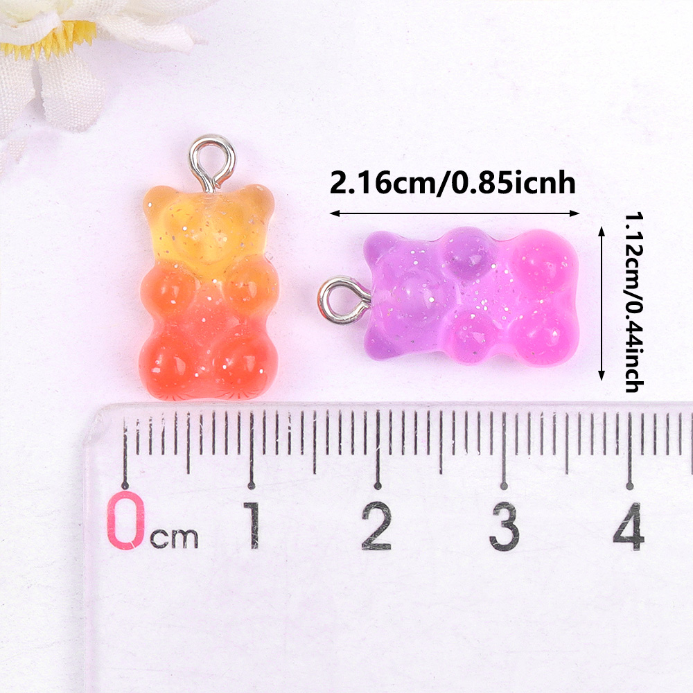 60pcs Dual Color Resin Bear Sh - Resin Art Craft ulasan dan harga