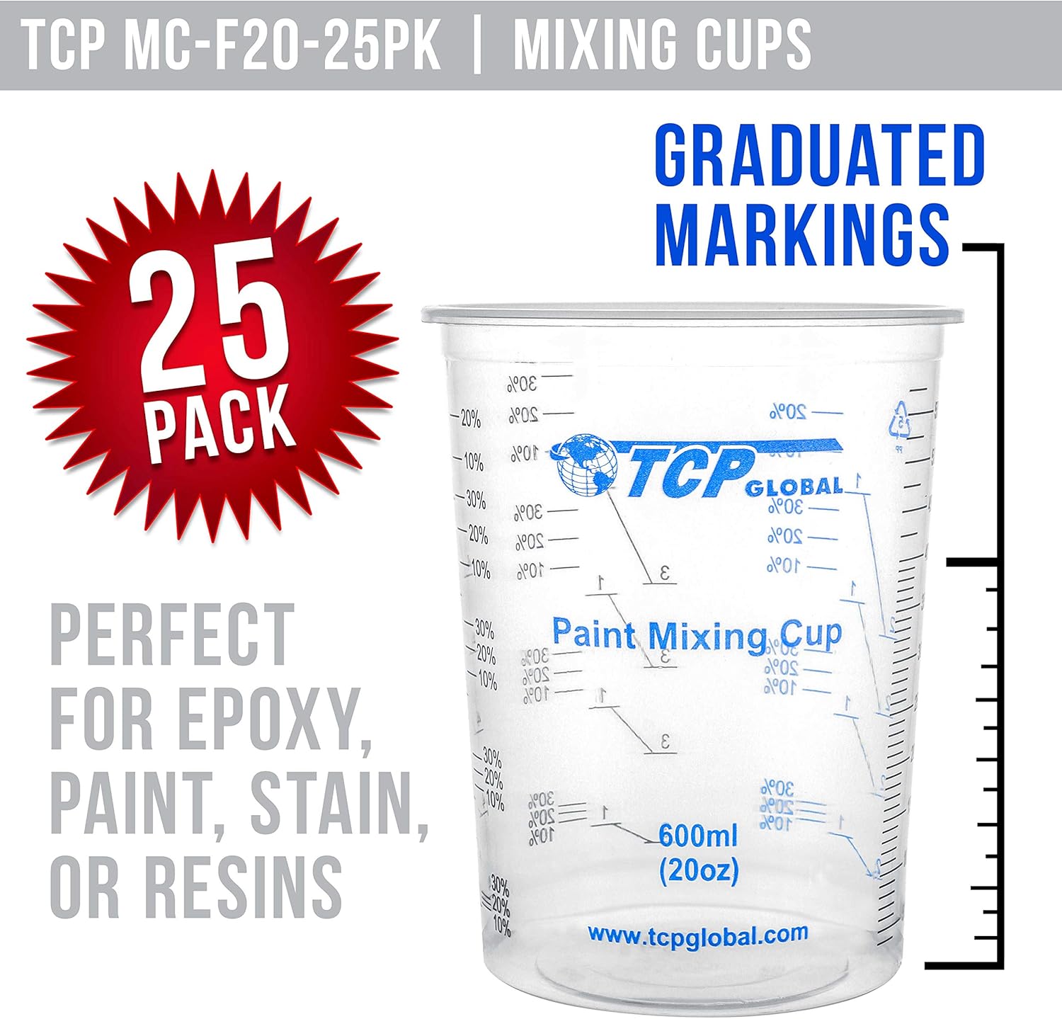 Disposable Plastic Mixing Cups - Resin Art Ratio ulasan dan harga