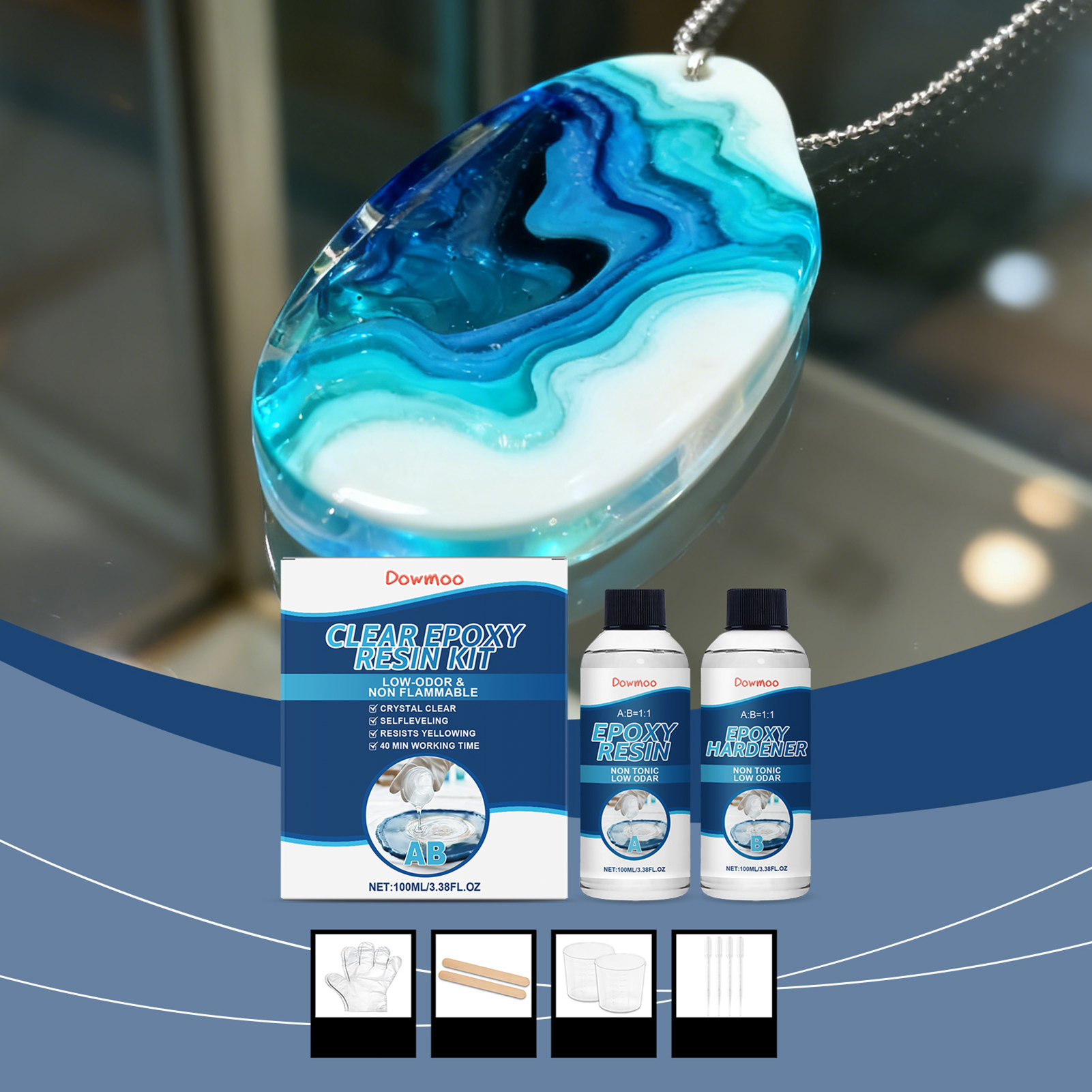 DIY Crystals Clear Epoxys Resi - Resin Art Ratio ulasan dan harga