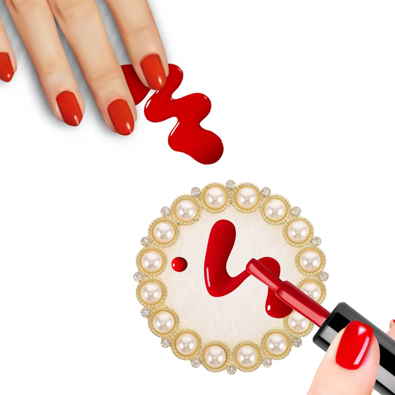 Resin Nail Art Palette Round M - Resin Art Use ulasan dan harga