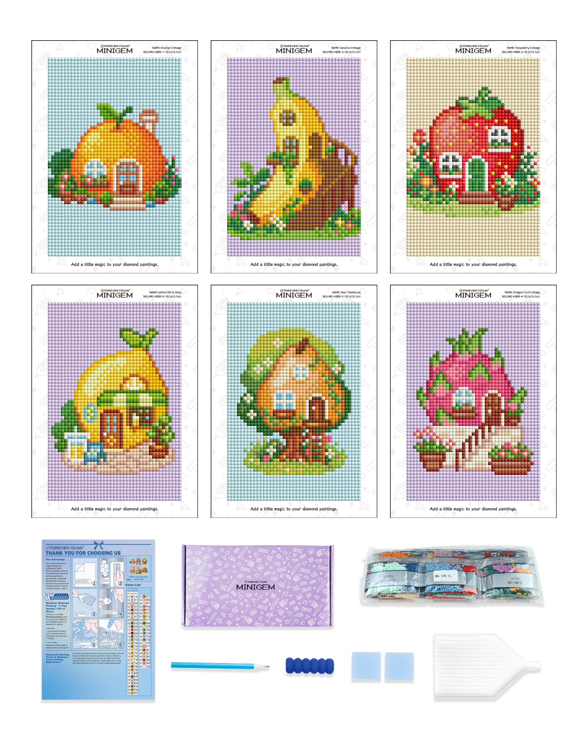 Forever Young Minigem 6PCS Fru - Resin Art Kit ulasan dan harga