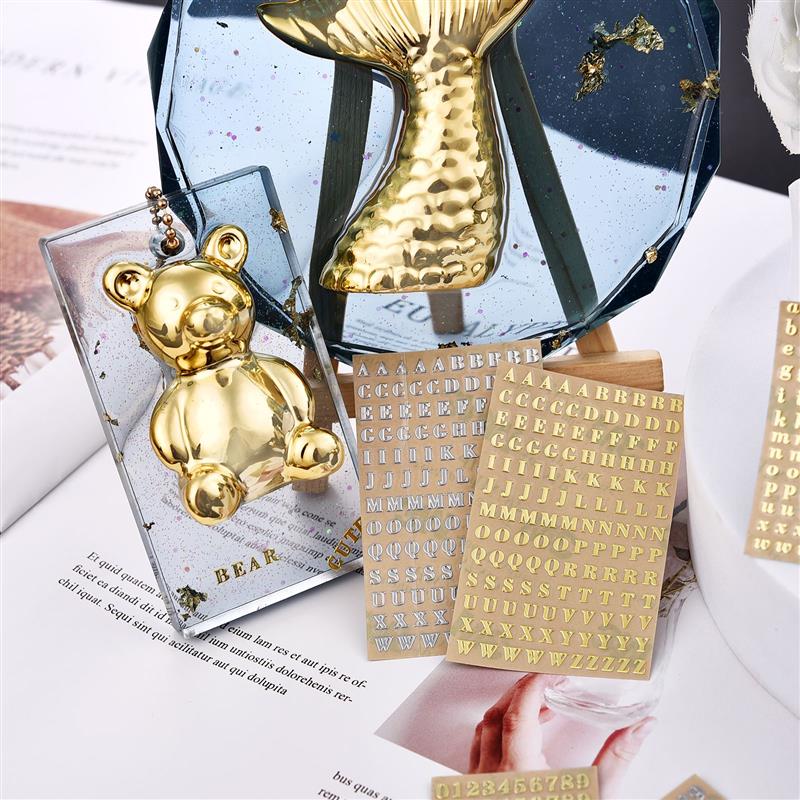 3/4.5/7/9mm Metal Color Sticke - Resin Art Alphabet ulasan dan harga