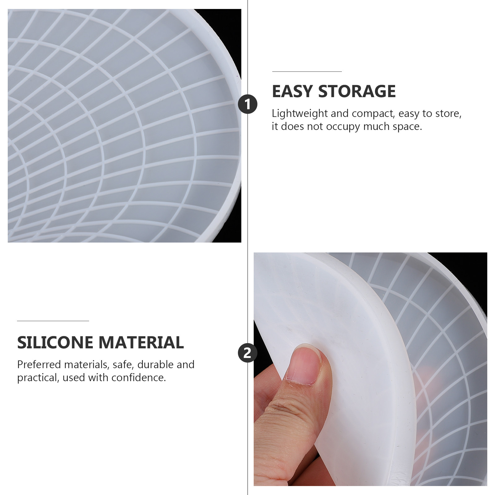 2Pcs 3D Coaster Mold Silicone  - Resin Art Coasters ulasan dan harga