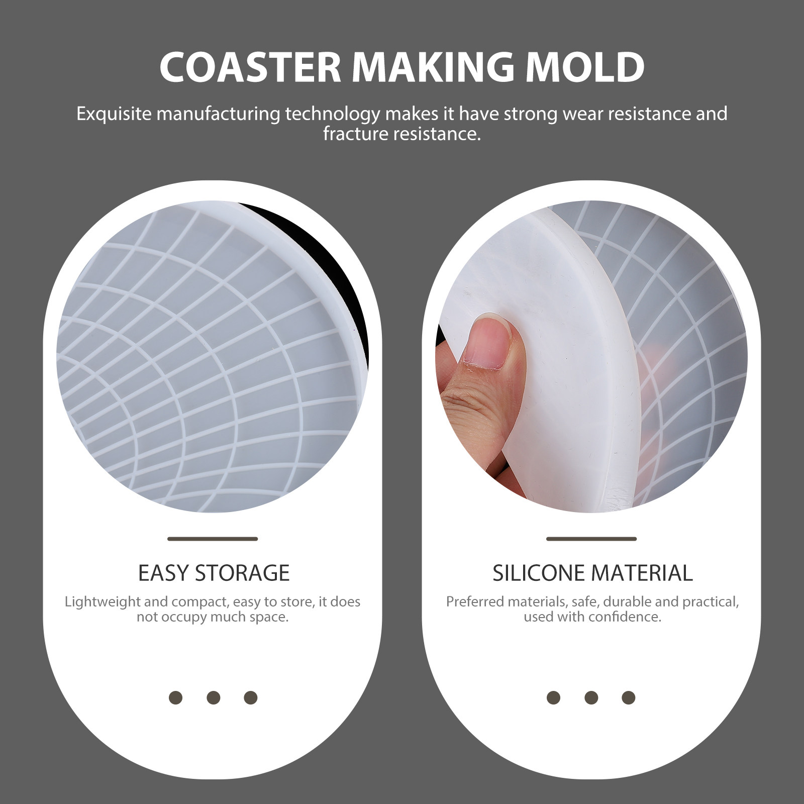 2Pcs 3D Coaster Mold Silicone  - Resin Art Coasters ulasan dan harga