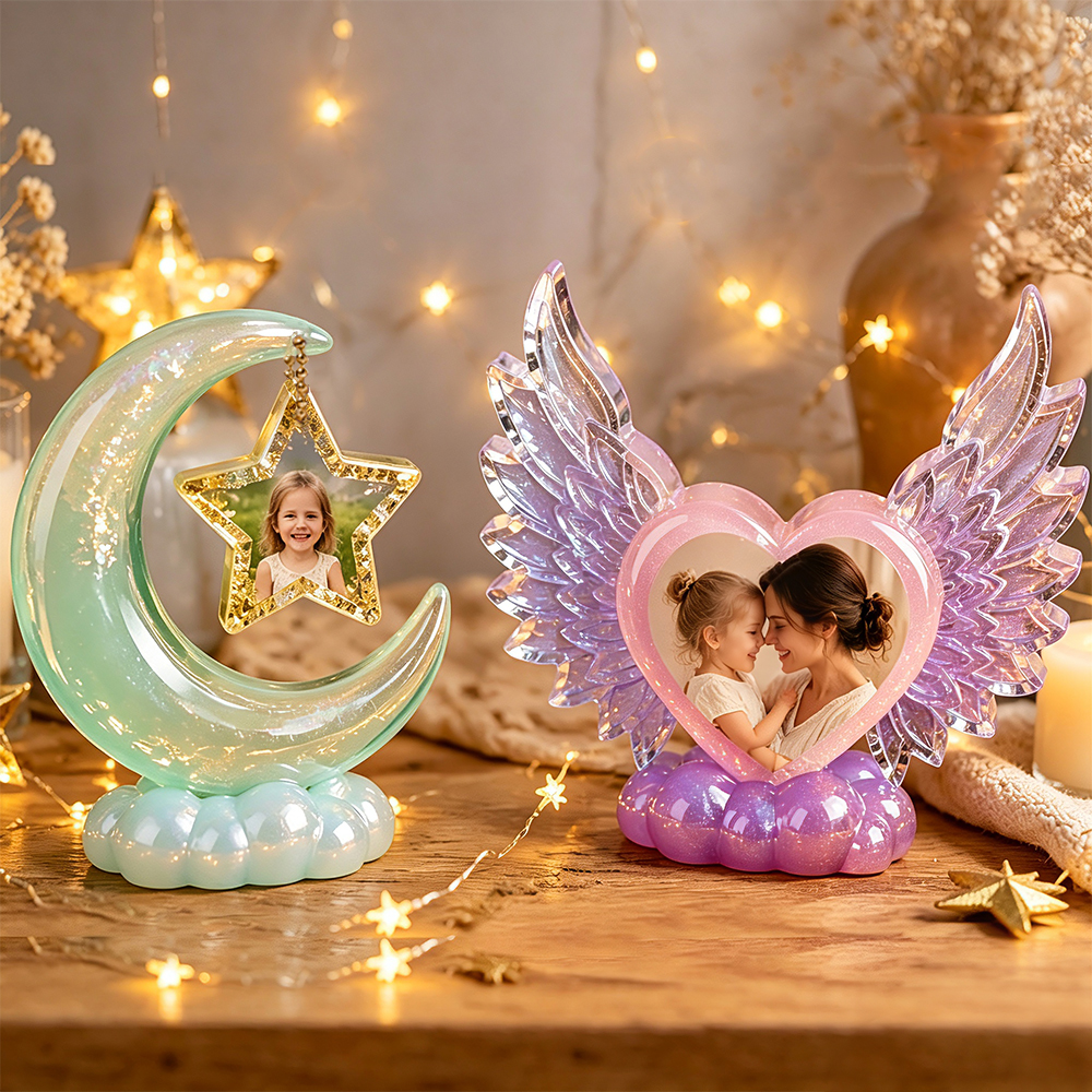 S0308 Heart Shaped Photo Frame - Resin Art Design ulasan dan harga