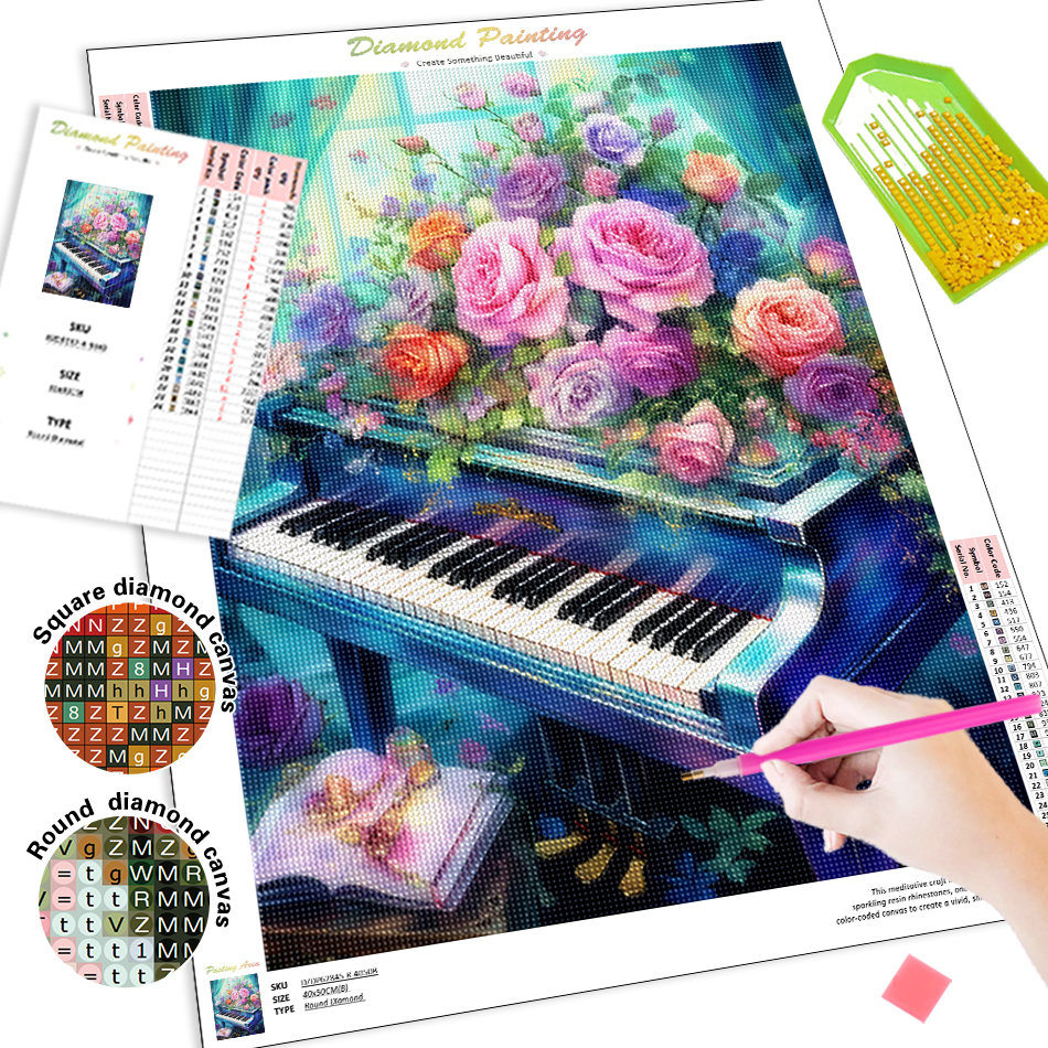 1pc frameless  Diamond Paintin - Resin Art Design ulasan dan harga