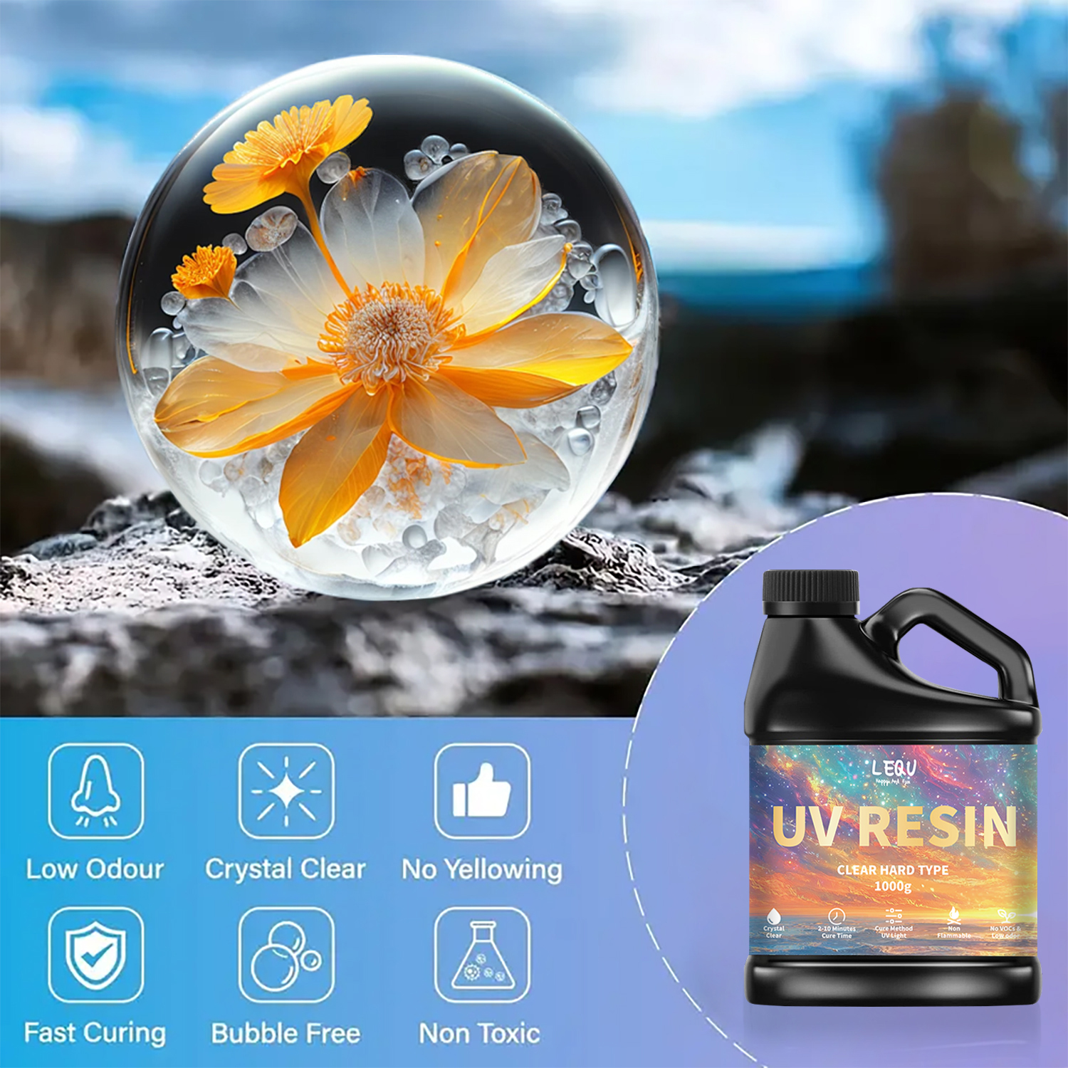 100/200/500/1000g UV Epoxy Res - Resin Art Epoxy ulasan dan harga